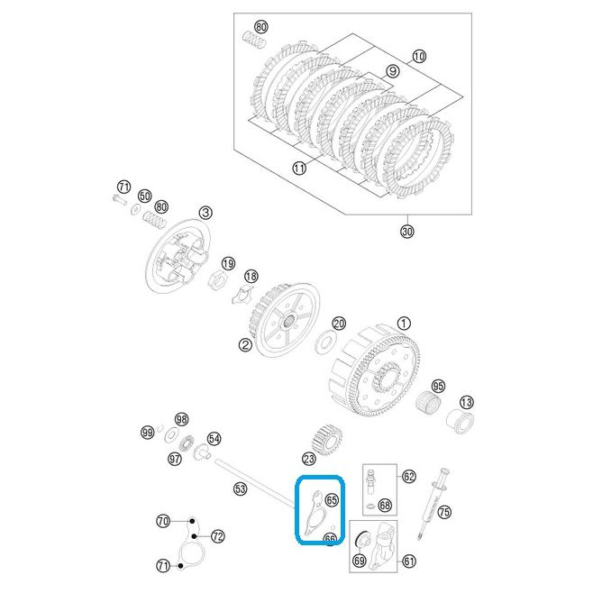 Gasket Output Cylinder KTM EXC 125 05...