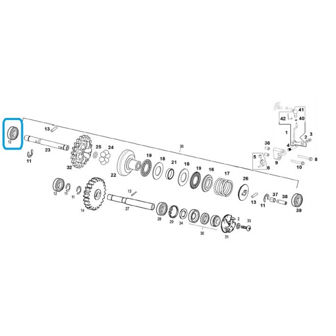 Roulement axe centrifuge et pompe