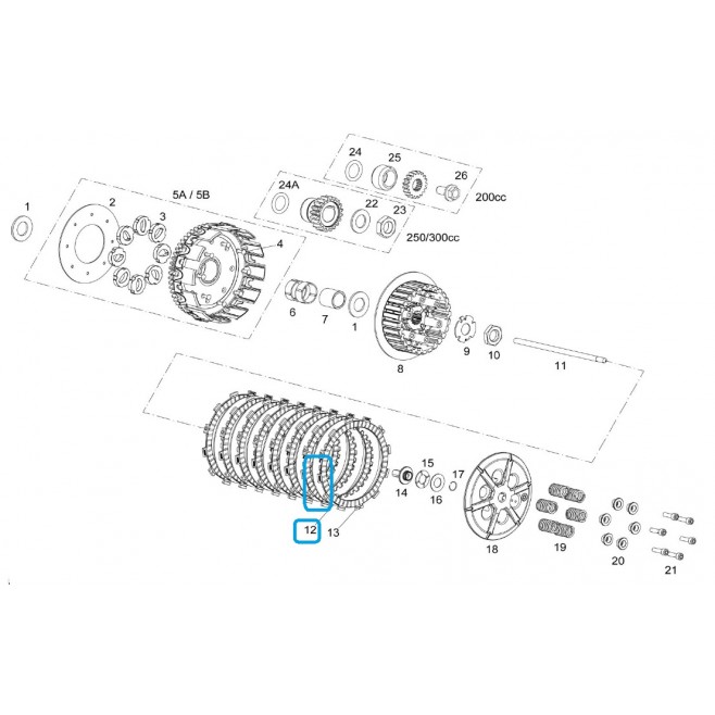 Iron Clutch Disc EC 200/250/300