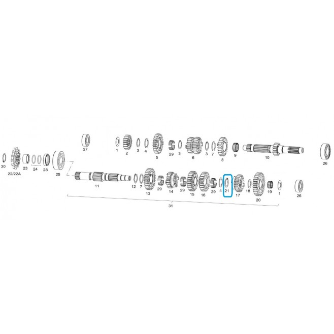 Circlip D.25 DIN 471 REBAIXAD D.2