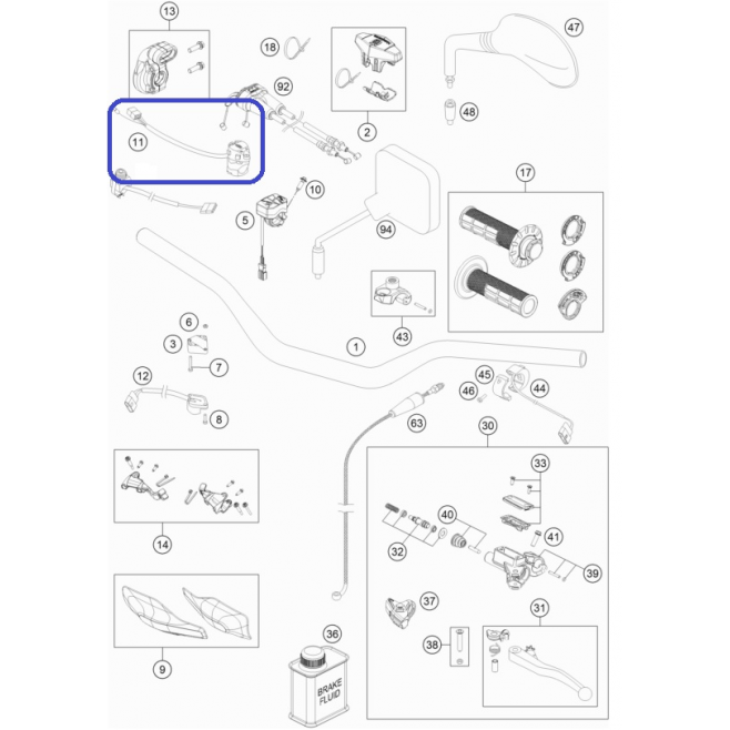Conmutador de luces Husqvarna TE/FE...