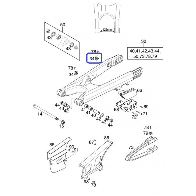 KTM Brake Hose Clamp