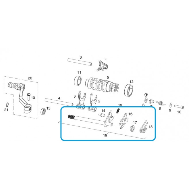 Eixo Seletor Ec 250/300 Completo