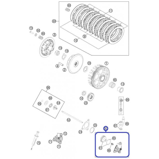 Output Cylinder Brembo KTM EXC...