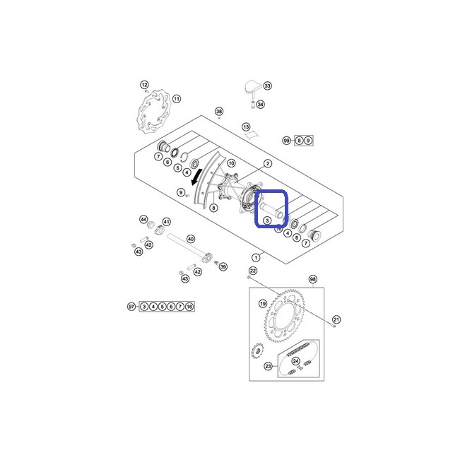 Ktm Sx/Sx-F 13-14 Separador De Roda...