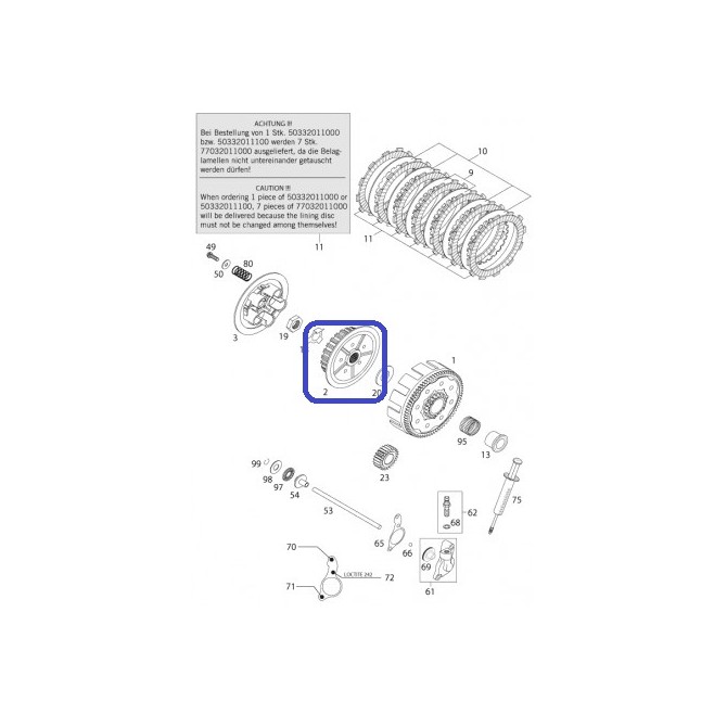 Clutch Hub KTM EXC/SX 125 98-10