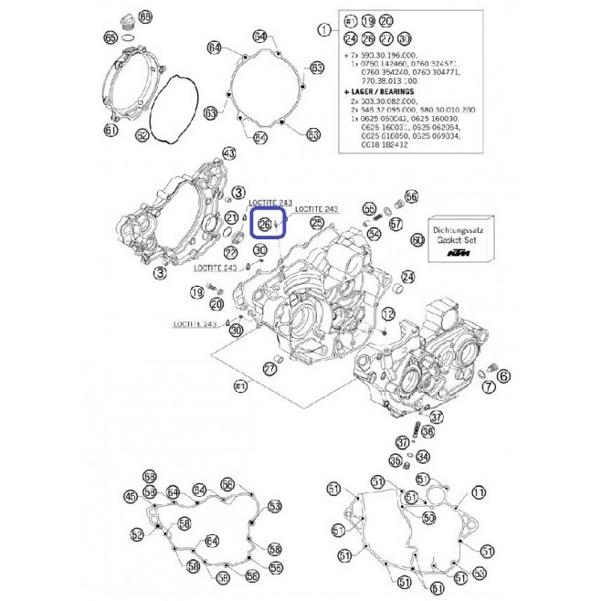 Oil Gum 70 M6X0.75 Ws8 Ktm Sx-F 250...