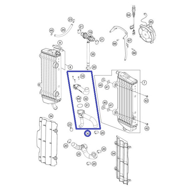 Radiator Sleeve Kit With Ktm Exc-F...