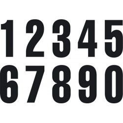 Numéros Vinyle 3 Noir