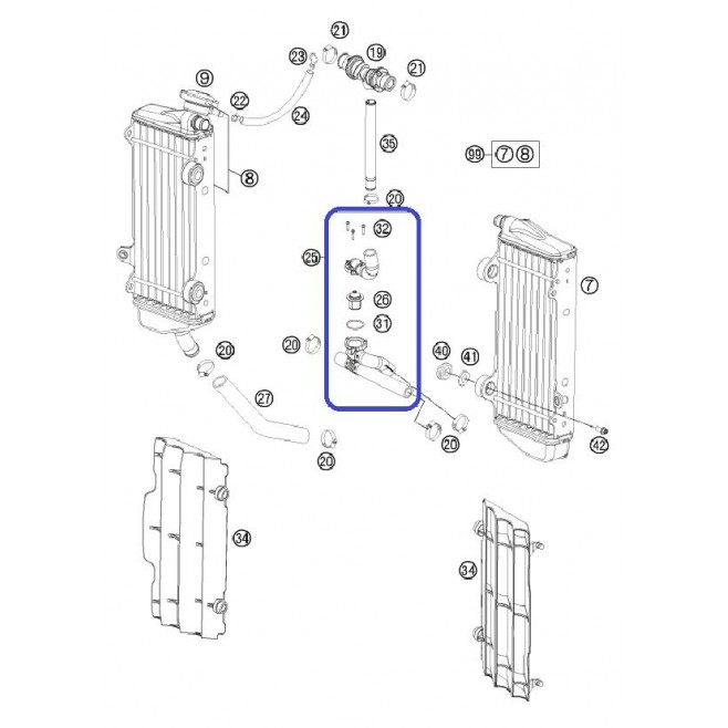 Durite Radiateur avec Thermocontact...