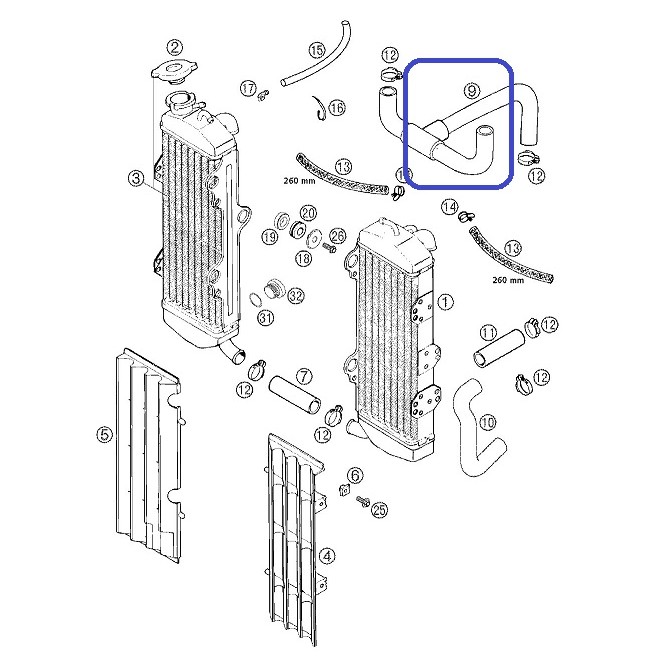 Radiator Hose KTM LC4 94-95