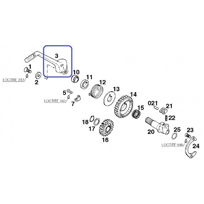 Pedal Arranque KTM EXC 250/300 98-03...