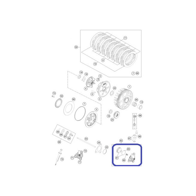 Grampo Completo Ktm Sx-F 250 13-14...