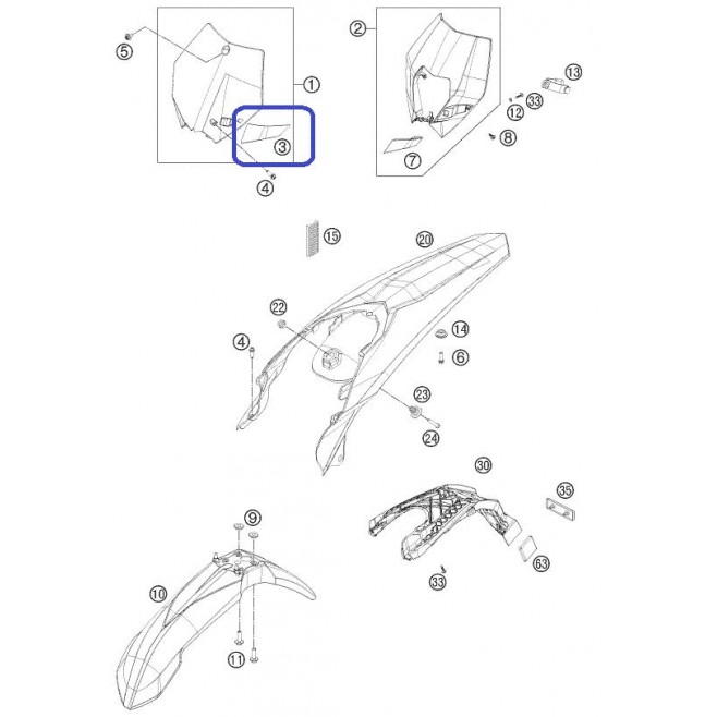 Ktm Brake Guide Support Exc-F 350...