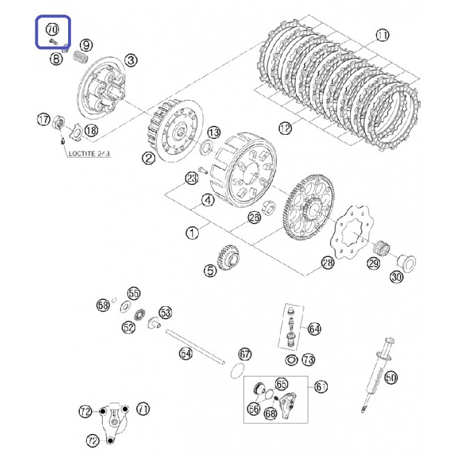 Screw M6X16 Clutch KTM SX 85 09-17
