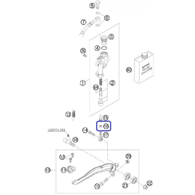 Ecrou Hexagonal Husqvarna FC 250 2015