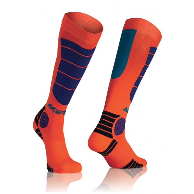 Meias Acerbis MX Impact Laranja/Azul