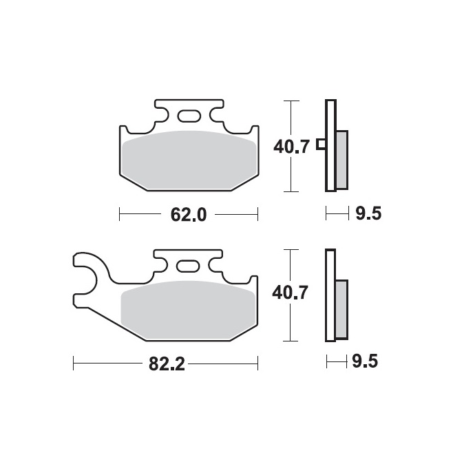Motomaster Rear Brake Pads Yamaha YFM...