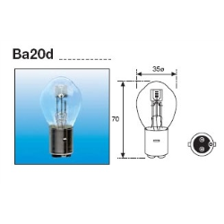 Focus Lamp 12 V 35/35W Ba20D