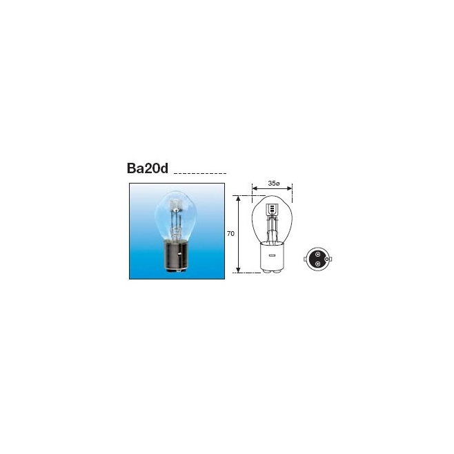 Lampe De Mise Au Point 12 V 35/35W Ba20D