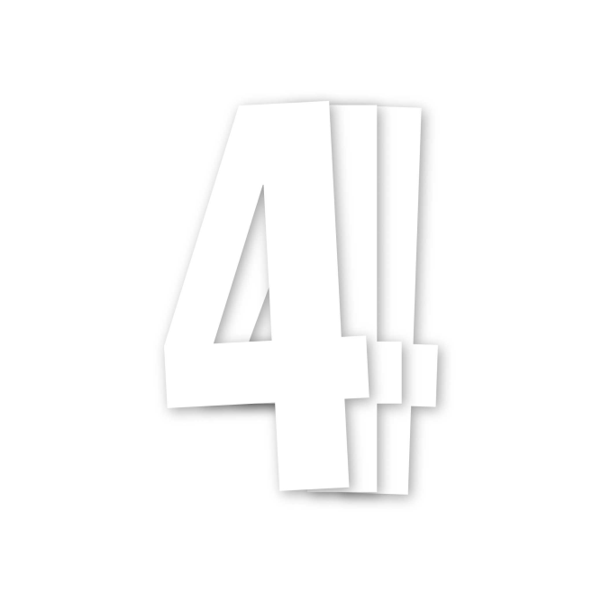 Numbers White - Pack 3 Units...