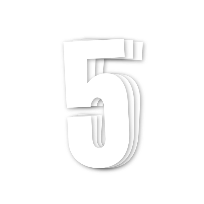 Numéros Vinyle blanc -Pack de 3...