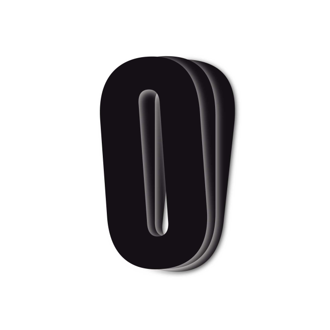 Numéros Vinyle Noir -Pack de 3 Unités...