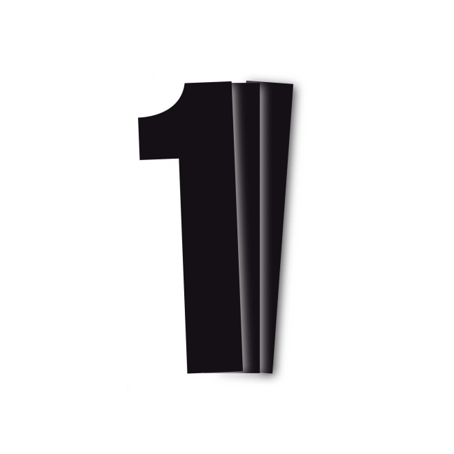 Numéros Vinyle Noir -Pack de 3 Unités...