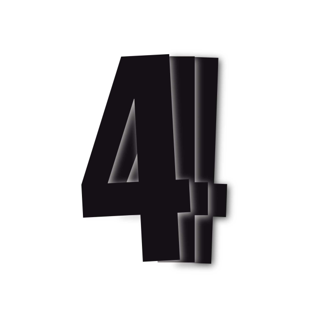 Numbers Black - Pack 3 Units...