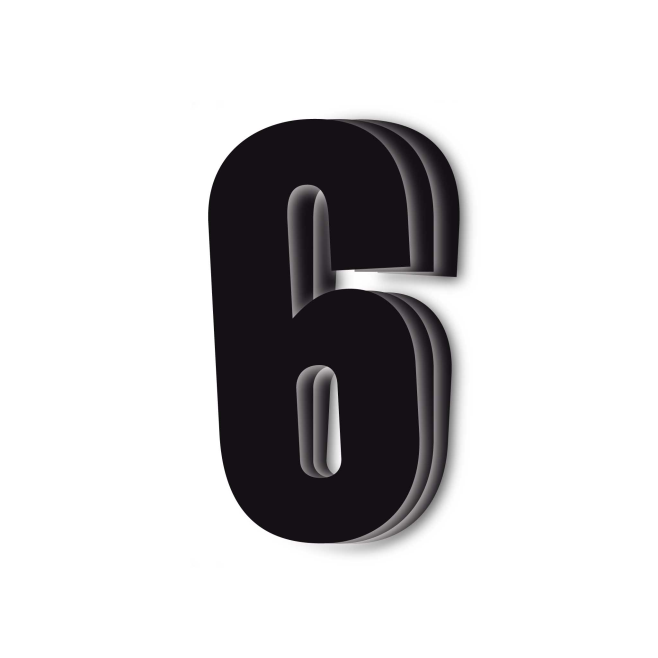 Numéros Vinyle Noir -Pack de 3 Unités...