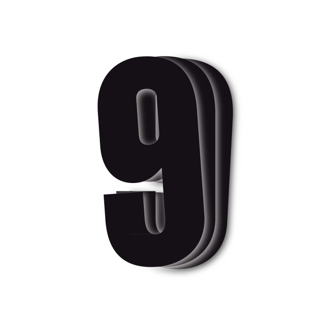 Números de carrera Preto - Pack de 3...