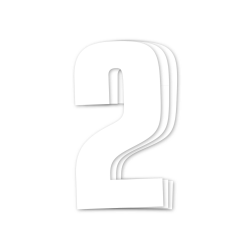 Numéros Vinyle blanc -Pack...