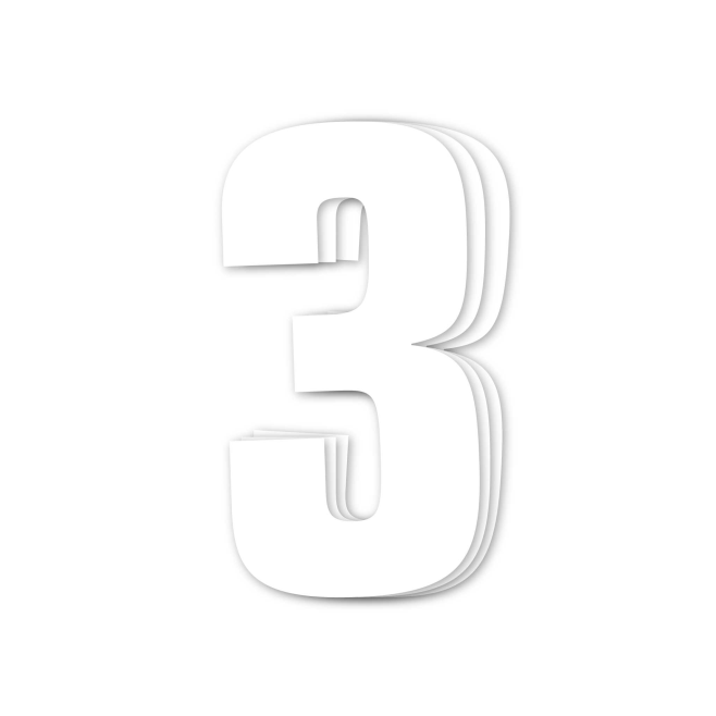 Números de carrera Branco - Pack de 3...