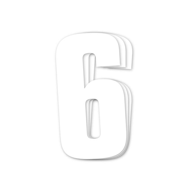 Numéros Vinyle blanc -Pack de 3...