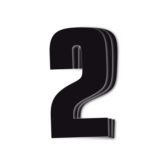 Numéros Vinyle Noir -Pack de 3 Unités...