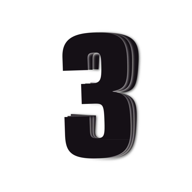 Números de carrera Preto - Pack de 3...