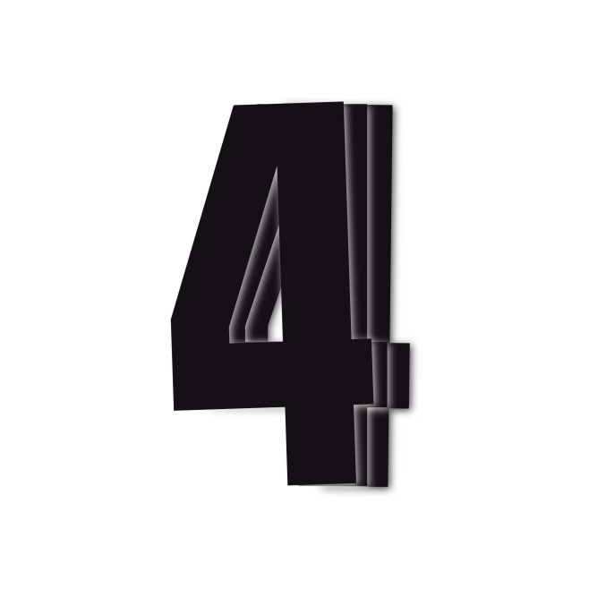 Numbers Black - Pack 3 Units...
