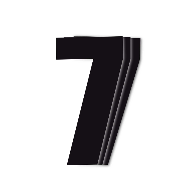 Numbers Black - Pack 3 Units...