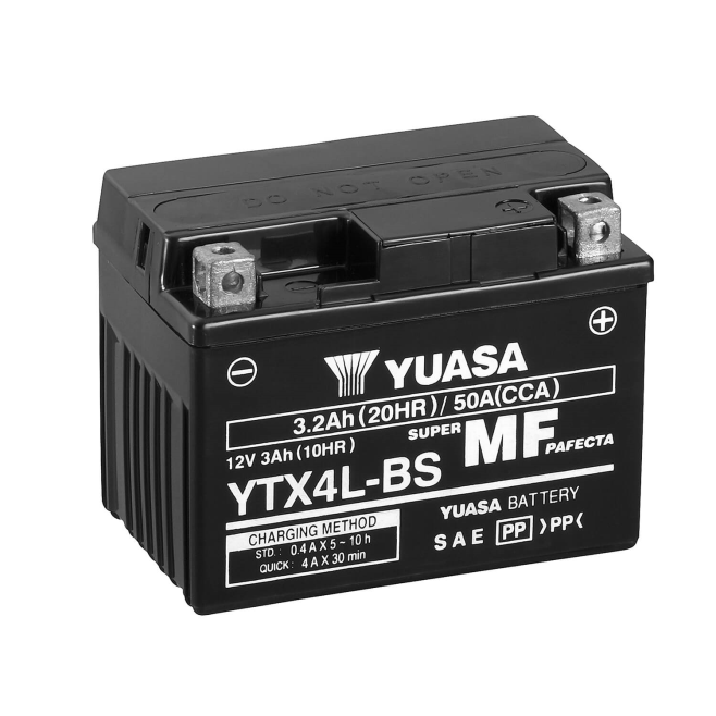 Battery Free Maintenance Yuasa YTX4L-BS