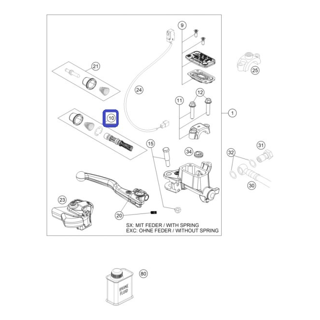 Repair Kit Piston KTM SX/SX-F 14-18