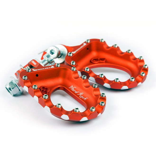 Foot Pegs Aluminum S3 Hard Rock Orange