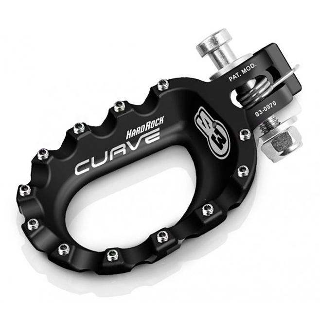 Pousa-pés de Alumínio S3 Curve Preto