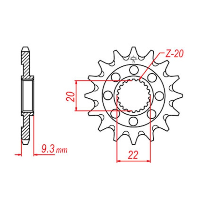Front Sprocket JT Kawasaki KX 250 F...