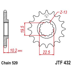 Pinhão JT RM 250 87-11 2
