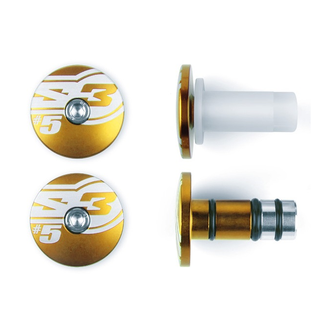 Topes de Manillar Aluminio S3 End 5 Oro