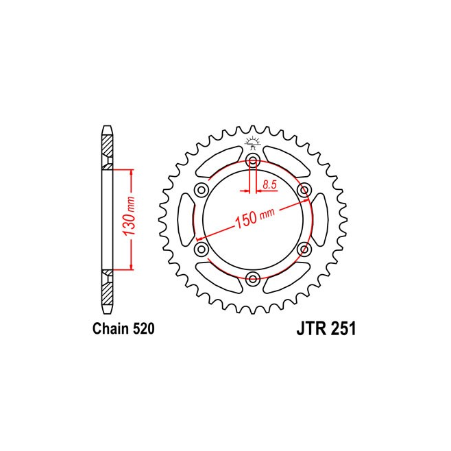 Cremalheira Aço JT Yamaha WR/YZ/YZF...