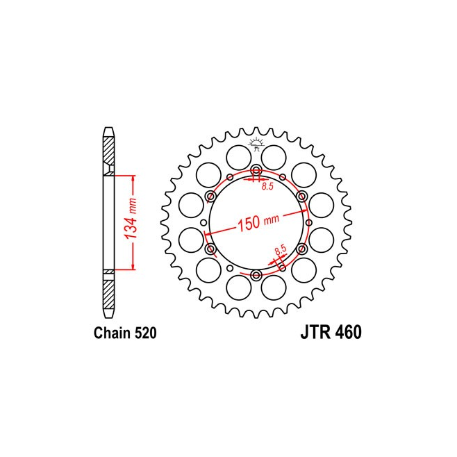 Cremalheira Aço JT Kawasaki KX/KXF...