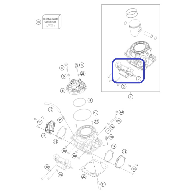Intermediate Flange Cylinder-Exhaust...