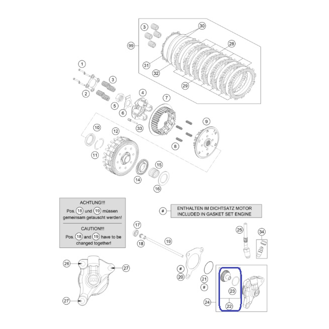 Kit Reparación Pistón KTM 27mm